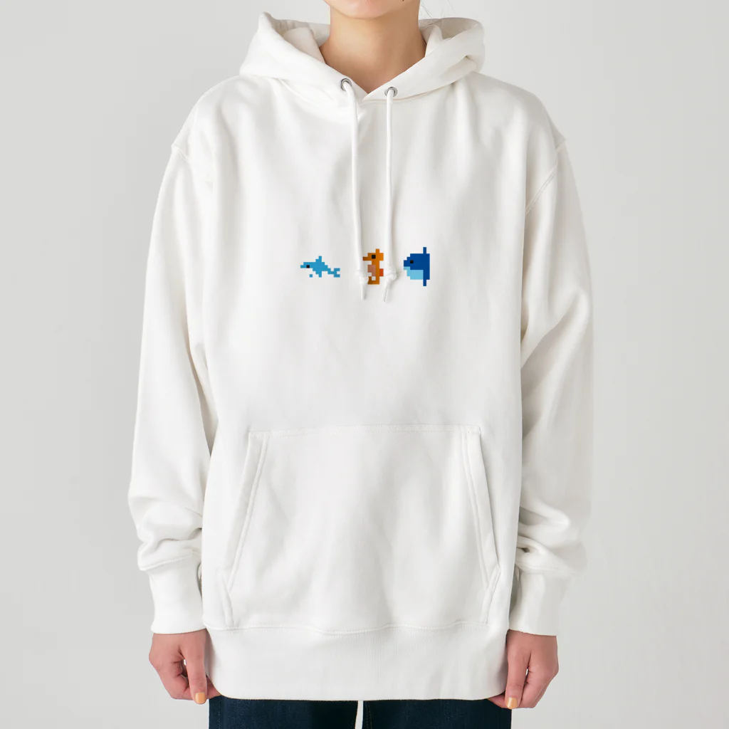 GRITの粗ドット絵・海の生き物シリーズ Heavyweight Hoodie