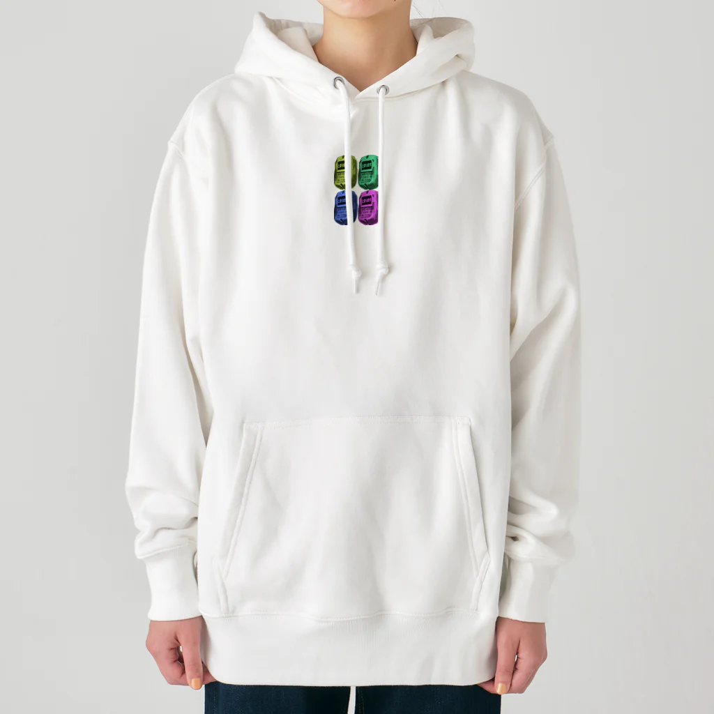 喫茶深緑のカラフル止まりますボタンシリーズ Heavyweight Hoodie