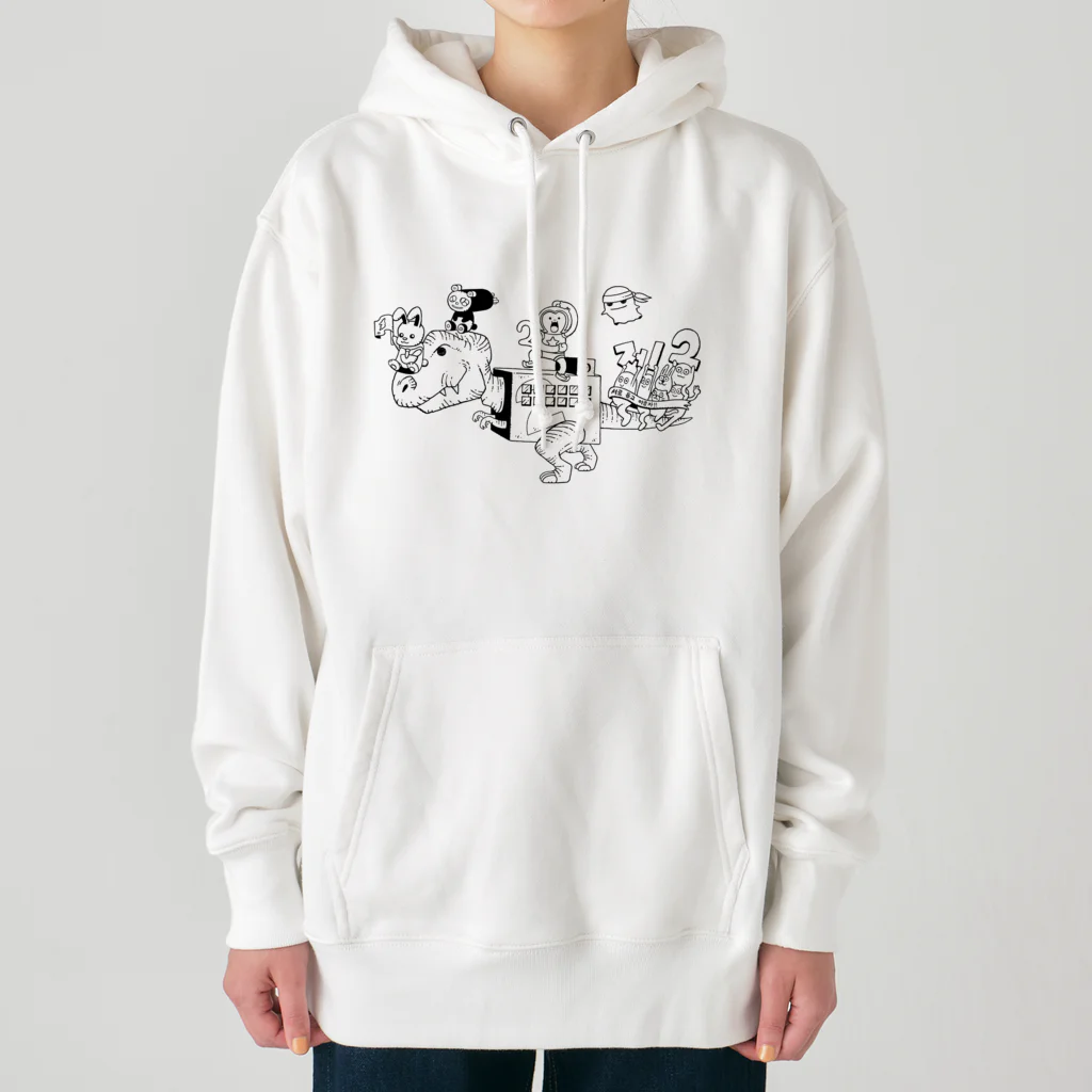 CHE 2 TOWNの全員集合！（モノクロ） Heavyweight Hoodie