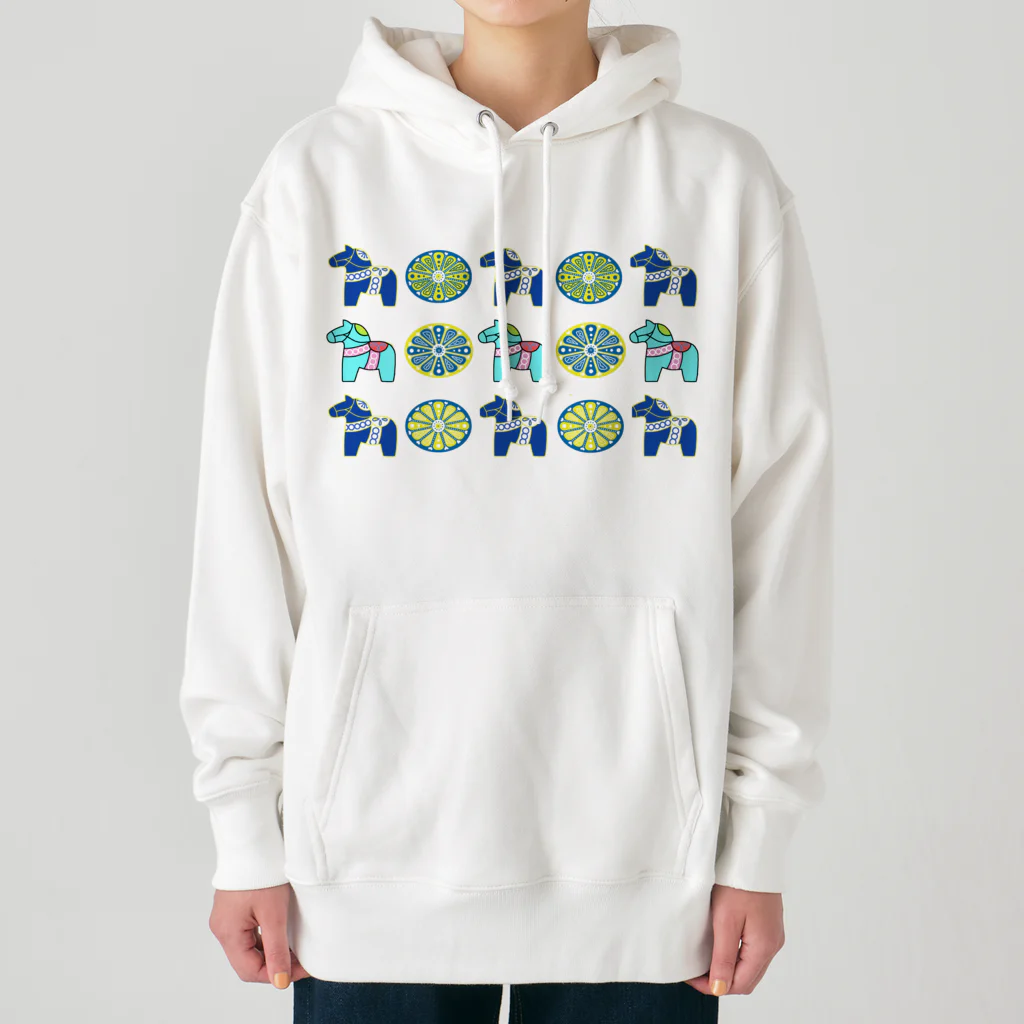 たま屋のダーラナホース　蒼、空色 Heavyweight Hoodie