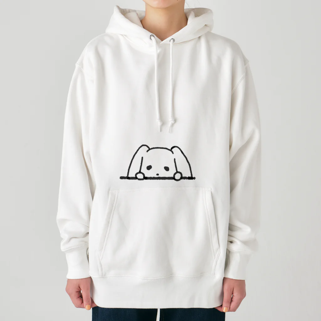 うきわさんのちらっとうさぎ Heavyweight Hoodie