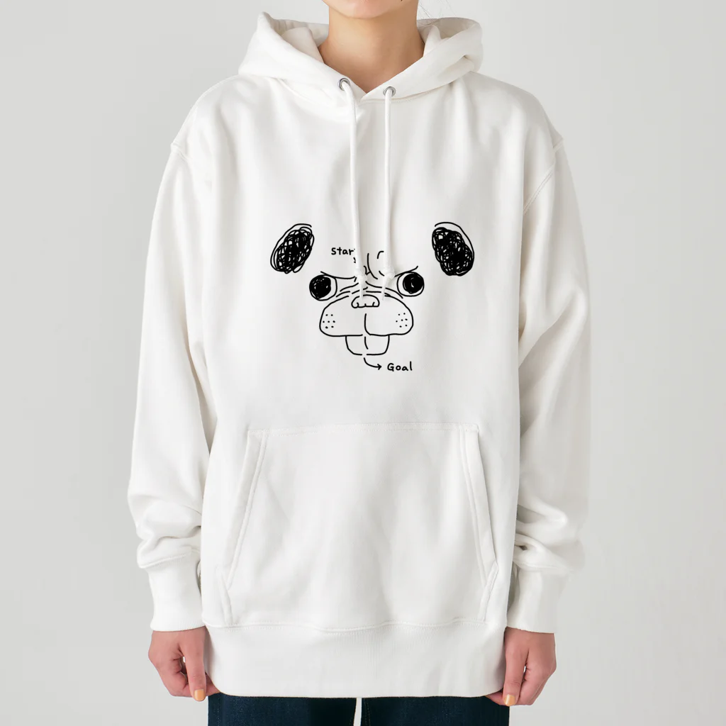 どんぐり亭の迷路のパグちゃん Heavyweight Hoodie