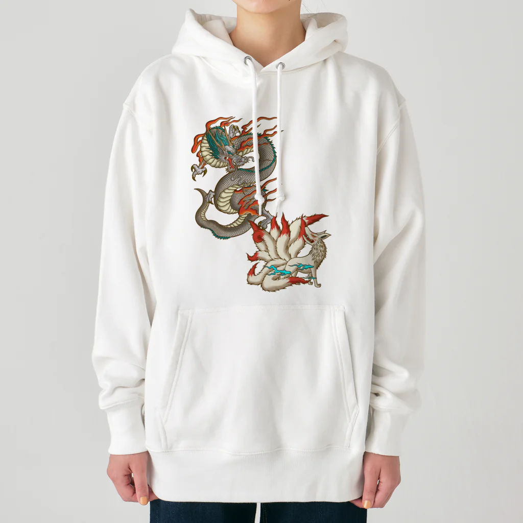 Siderunの館 B2の九尾の狐と白龍 Heavyweight Hoodie