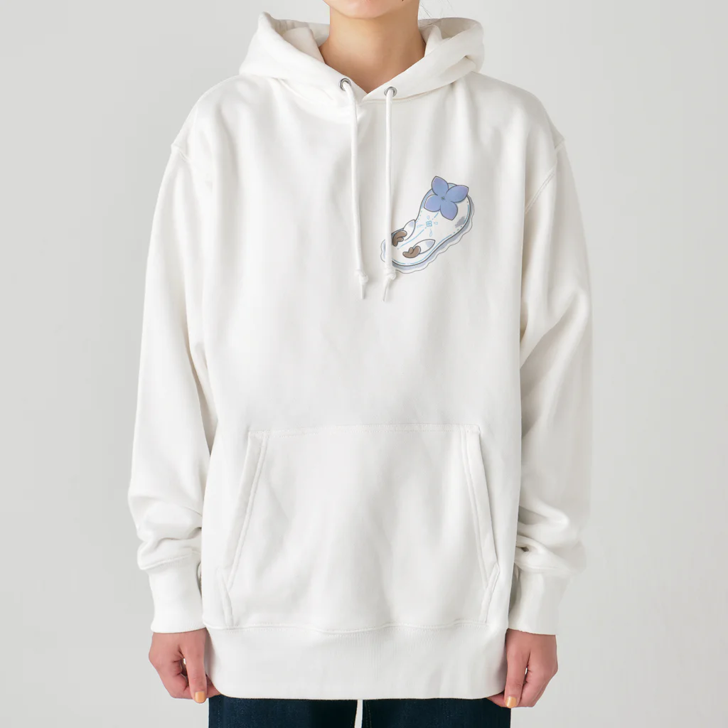 Jackalope Houseのツノアリウサギアジサイモドキウミウシ 青色ver. Heavyweight Hoodie