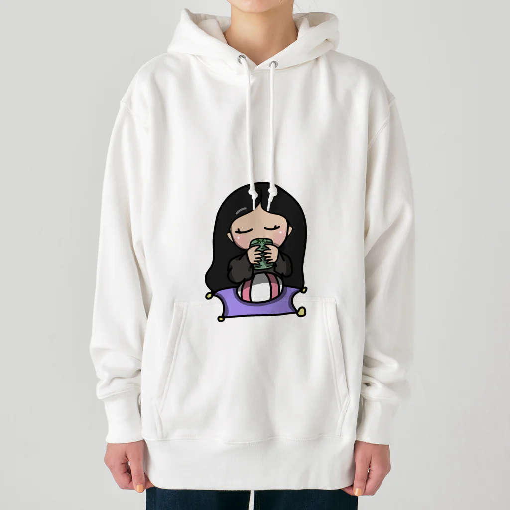 himeka's merchのHimeka drinking tea Heavyweight Hoodie