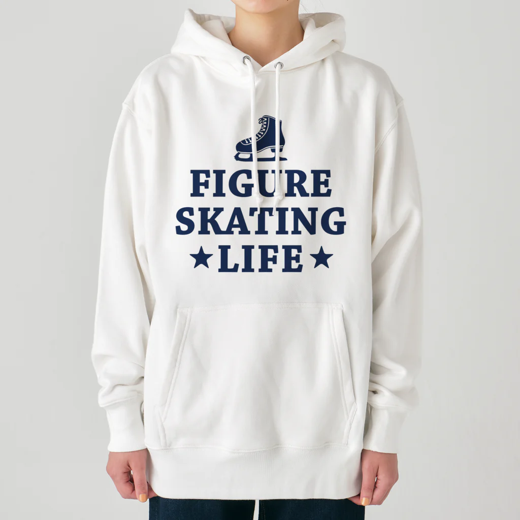 sports_tower スポーツタワーのフィギュアスケート・figure skating・グッズ・デザイン・フィギアスケート・#Tシャツ・ステップ・スピン・ジャンプ・スケート靴イラスト・技・男子・女子・かっこいい・かわいい・アイスダンス Heavyweight Hoodie