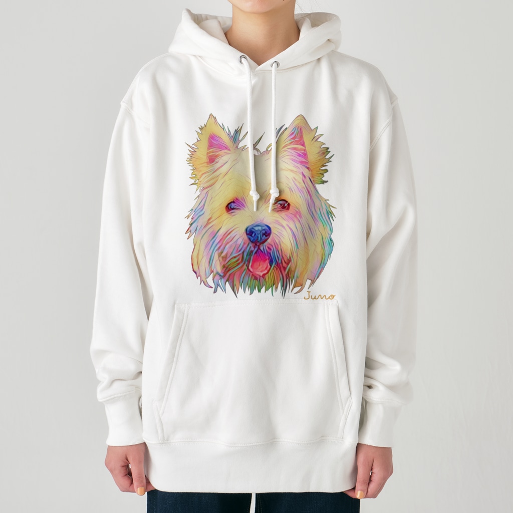 ジュノの秘密のアトリエのウエストハイランドホワイトテリア／Juno Heavyweight Hoodie