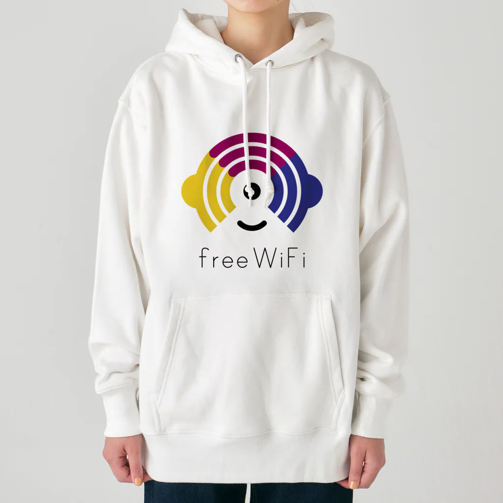 Free-WiFiのFree WiFi ロゴ グッズ（薄地） ヘビーウェイトパーカー