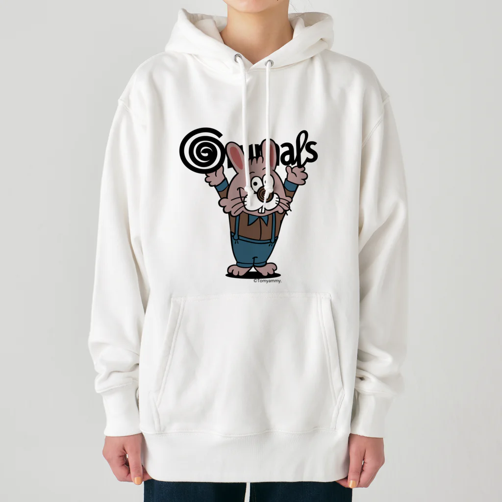 Grumals＋sonotasのぐるまるズLOGO＋ウサギ Heavyweight Hoodie