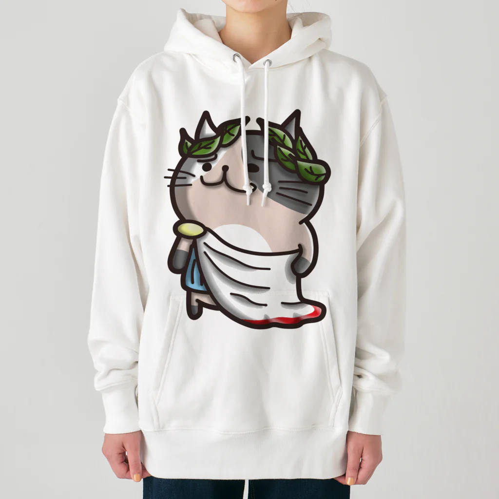 ひよこ男爵とまだむにゃんのにゃえさる (まだむにゃん) Heavyweight Hoodie