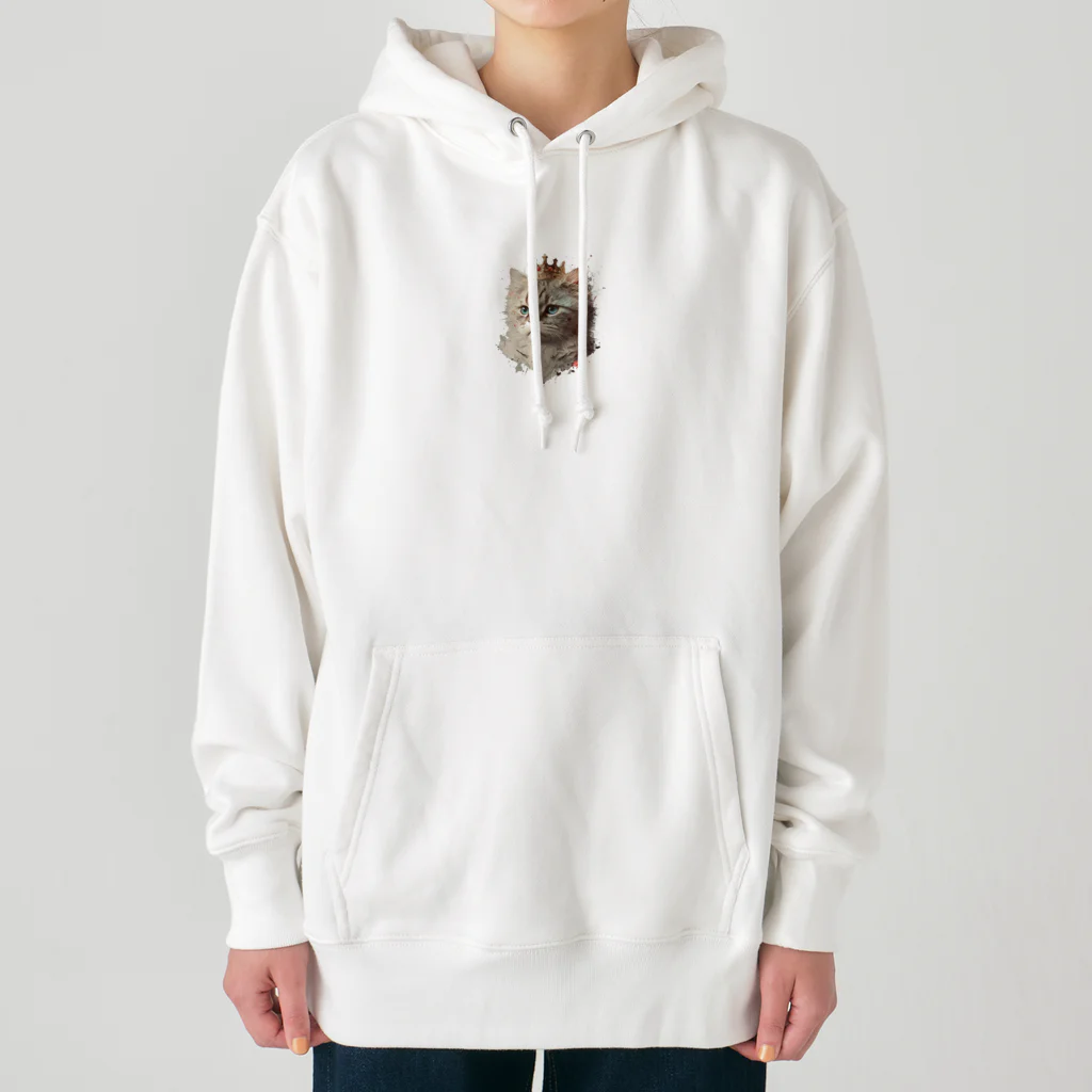 SuRa/AIイラストの王冠にゃんこ Heavyweight Hoodie