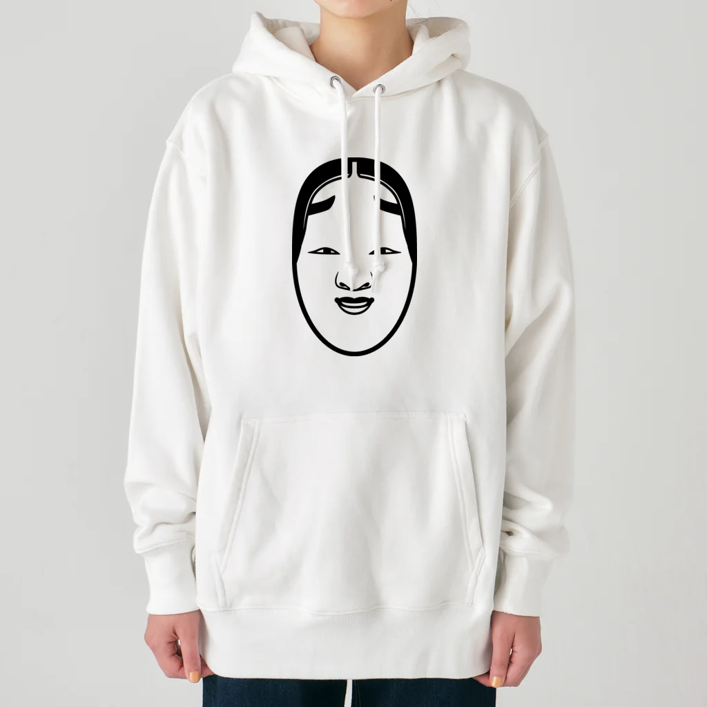 QUQU_WORKSの能面 ブラック Heavyweight Hoodie