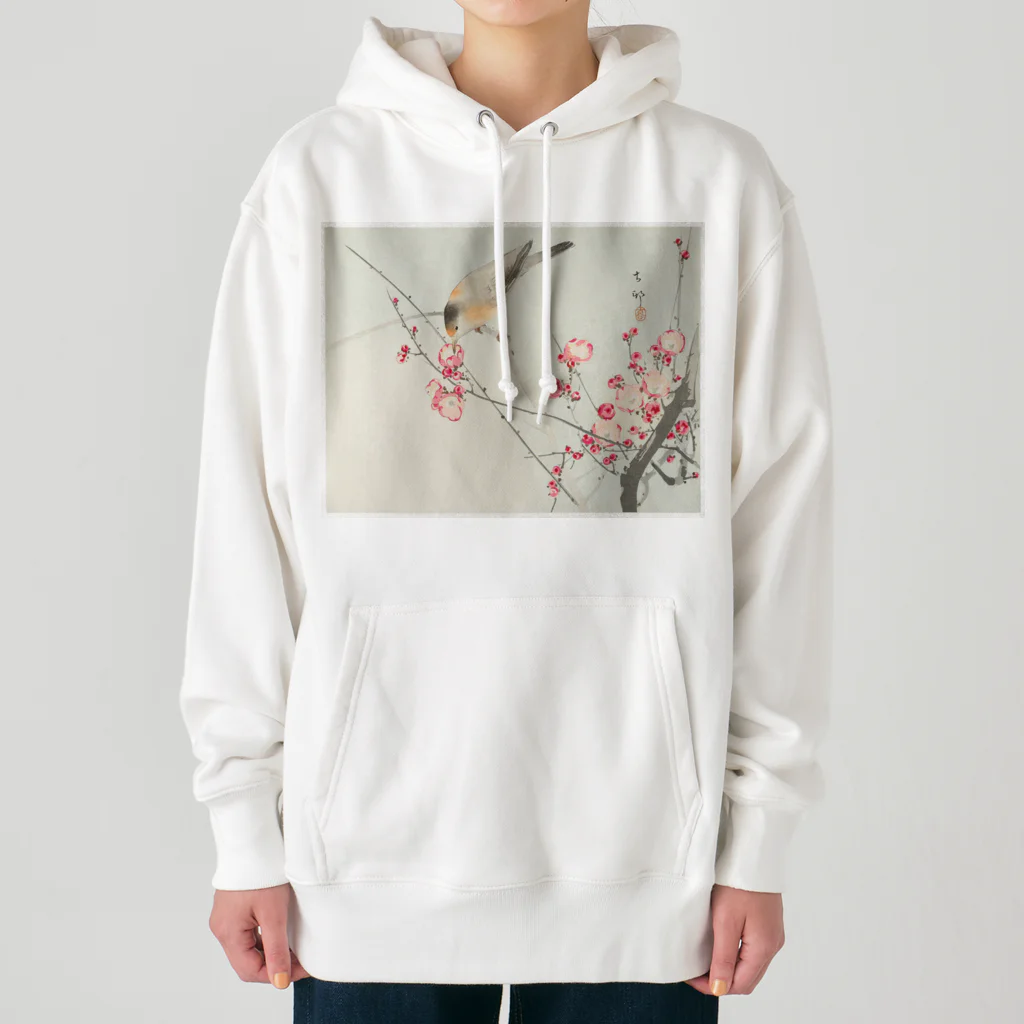 MUGEN ARTの小原古邨　梅に鶯　Ohara Koson / Songbird on blossom branch Heavyweight Hoodie