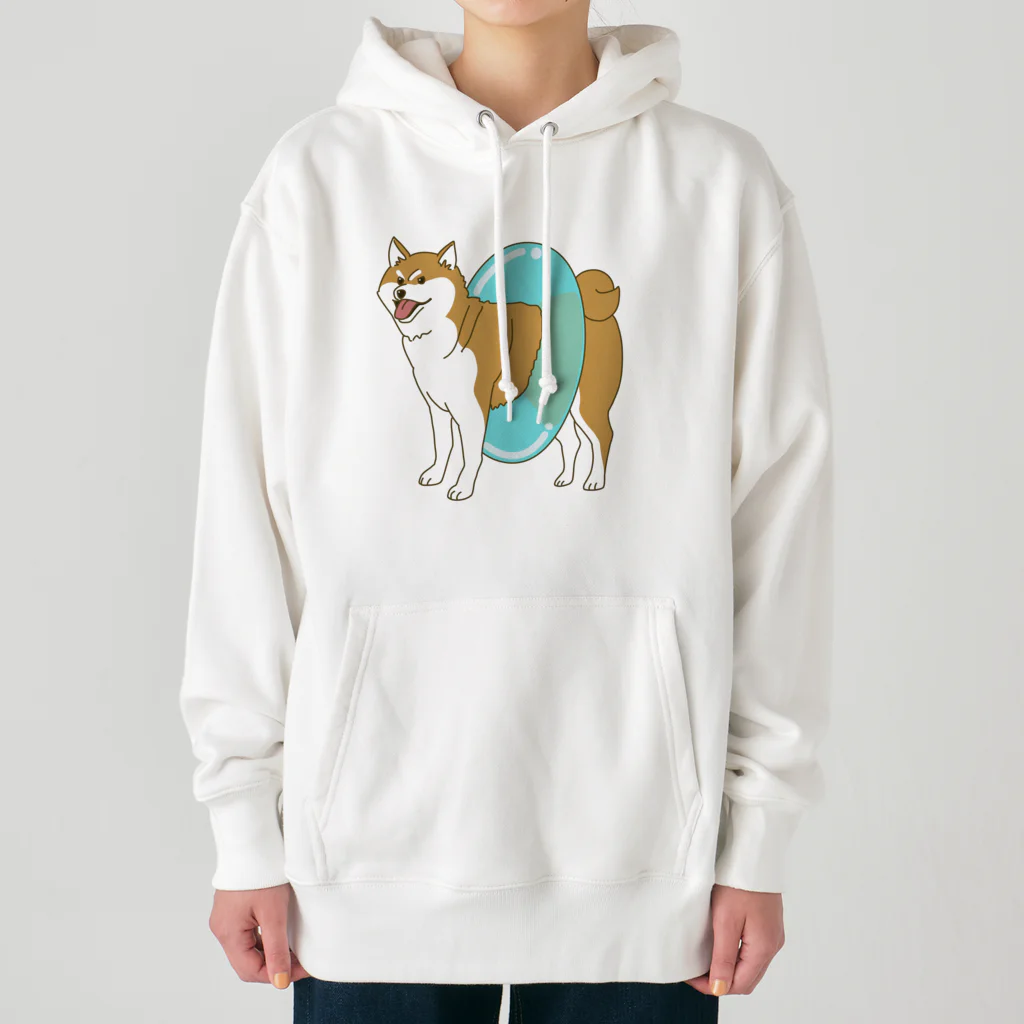 takaseのSHOPのプールに行く気の柴犬 Heavyweight Hoodie