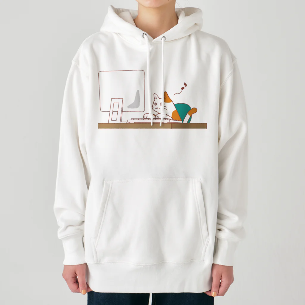 team1botchのネット大好き？ネコ Heavyweight Hoodie