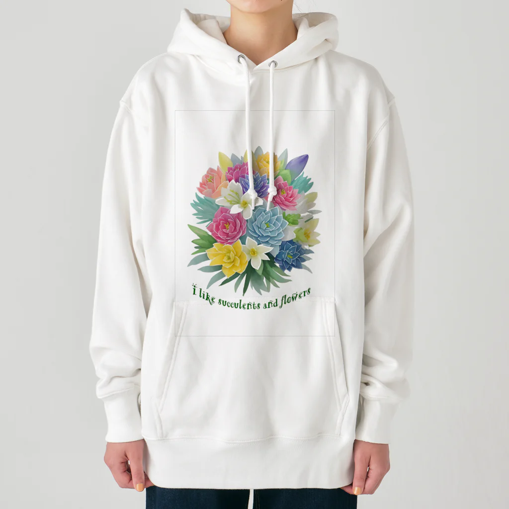 saayaan＠succulent_artistの多肉植物店のクールな女性店員　 Heavyweight Hoodie