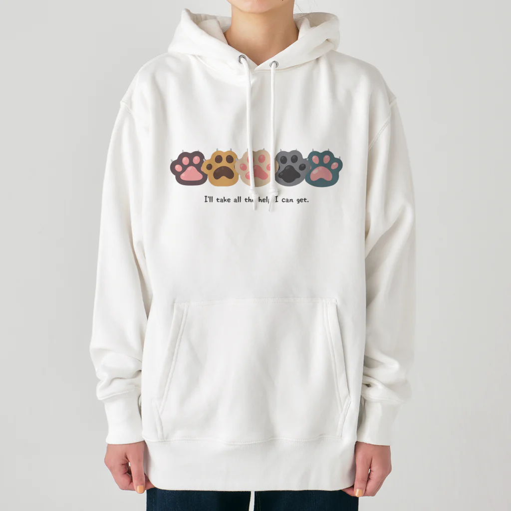 ＠meiliecat🐈original goodsの猫の手も借りたい😹I’ll take all the help I can get. Heavyweight Hoodie