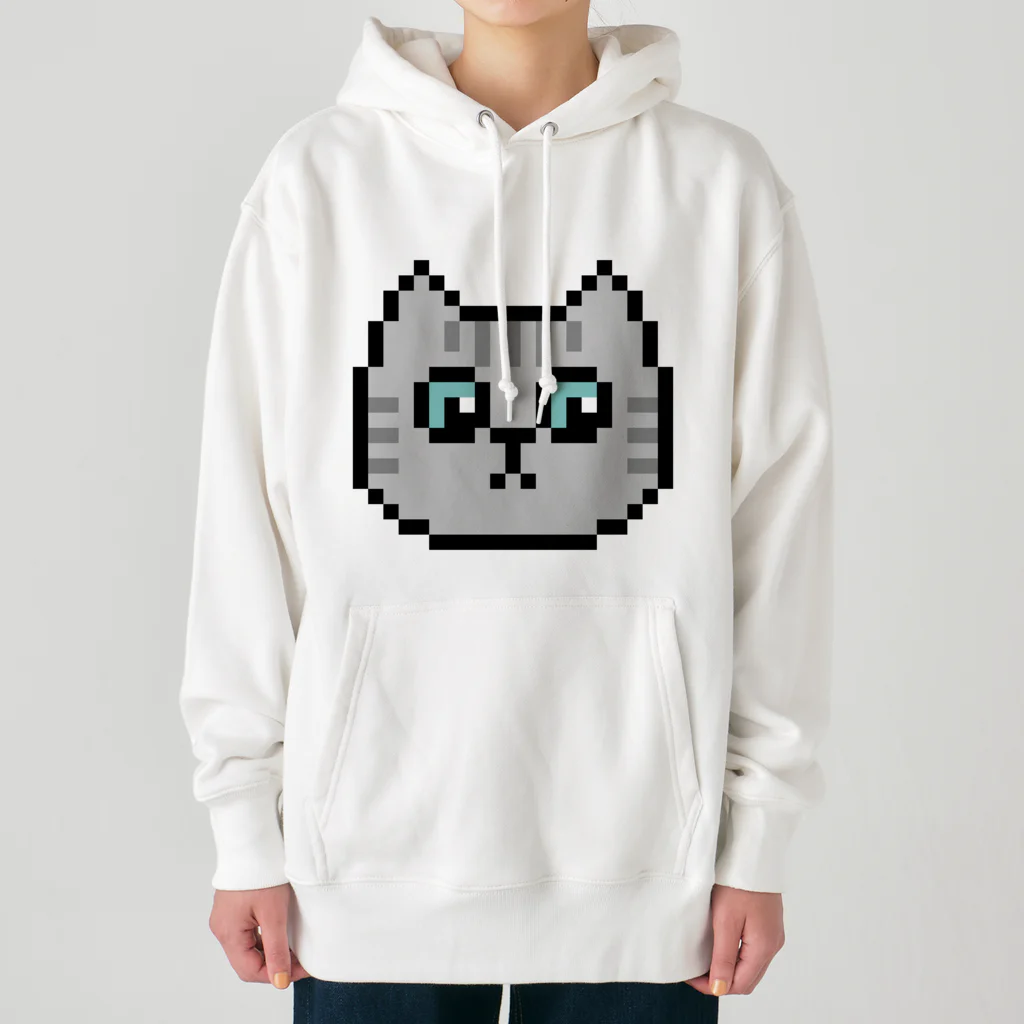 やきぱんのドット絵のねこ（サバトラ） Heavyweight Hoodie