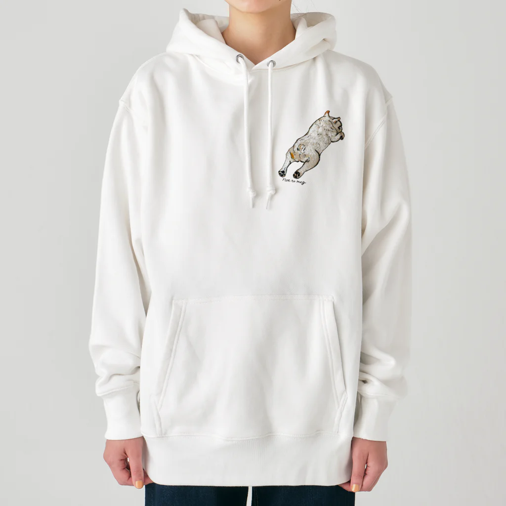 noe_to_meg (ノエとめぐ)のねんねチラリクリームブヒ Heavyweight Hoodie