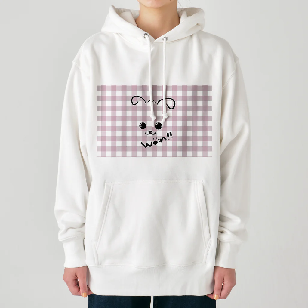 merongのわんこA♡ギンガム Heavyweight Hoodie