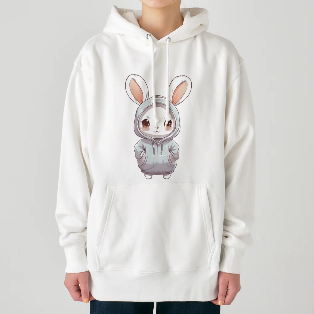 Vasetti_pressのパーカーを着ているうさぎちゃん Heavyweight Hoodie