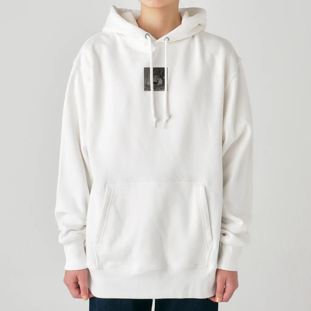 Ki-nacoの鹿と枯れ葉 Heavyweight Hoodie