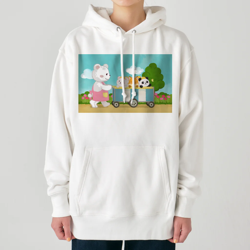 アプリコワークスのくまちゃん・みんなでお散歩 Heavyweight Hoodie