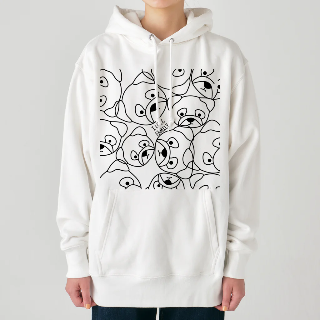 3kids2のDog family Heavyweight Hoodie