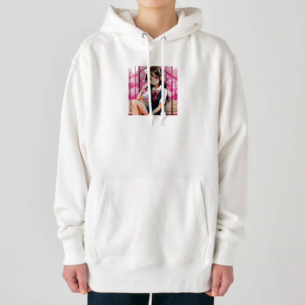 🎨デザイン宮殿🛍️の✨明るい美少女シリーズ：スレンダー女子高生エディション✨ Heavyweight Hoodie