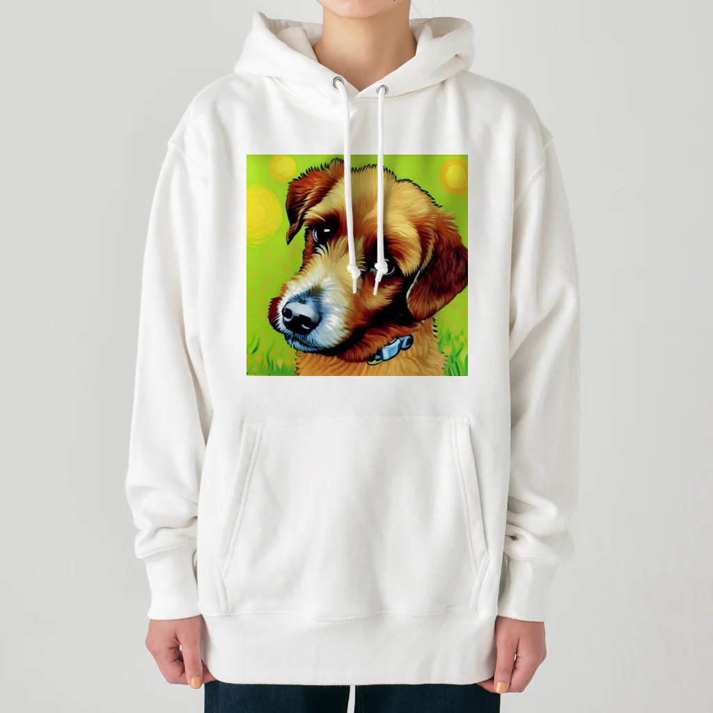 ハッピー・ディライト・ストアの見つめる愛犬 Heavyweight Hoodie