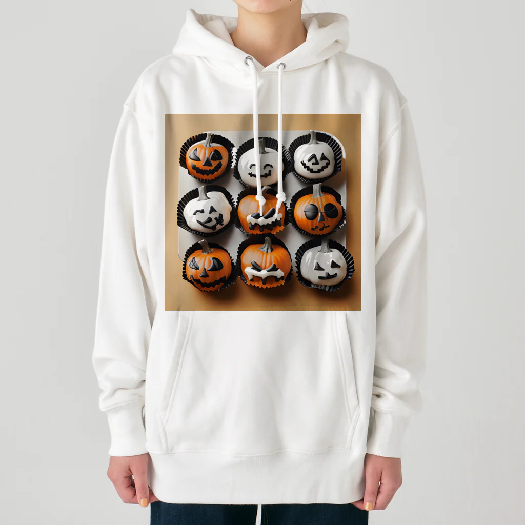 オクさんのBuzzショップのハロウィンお菓子なキャラクターズ Heavyweight Hoodie