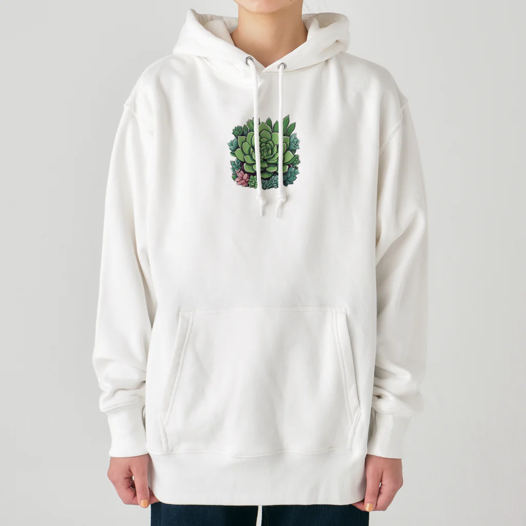 green artist のプランツパラダイス多肉 Heavyweight Hoodie