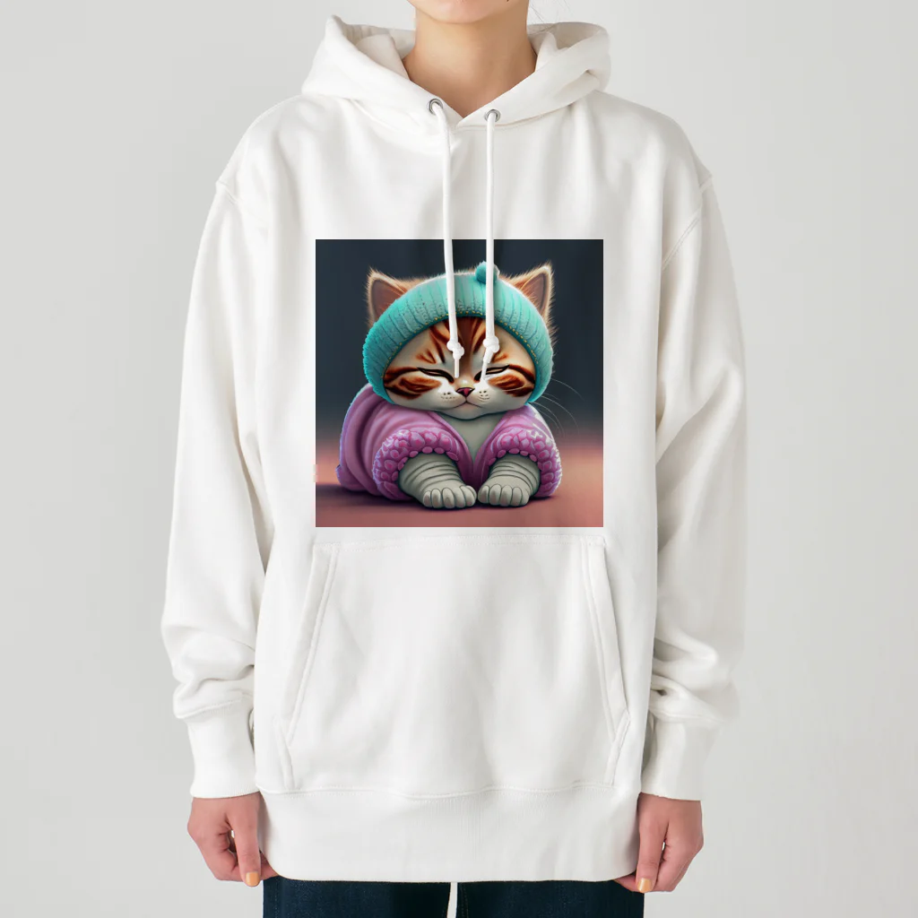 Happy Hub"（ハッピー・ハブ）のふうわか猫 Heavyweight Hoodie