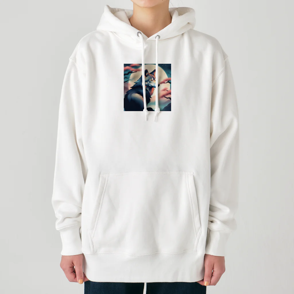 norizoouのナイトウルフ Heavyweight Hoodie