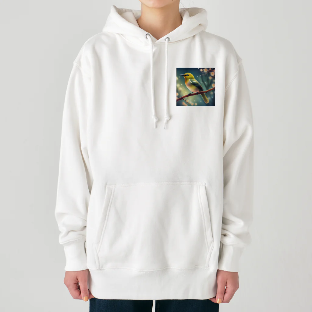 Tiny Cute Crittersのメジロ Heavyweight Hoodie