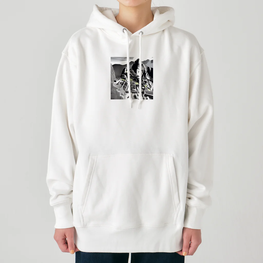 YoMiTの有名な観光スポットをイメージした画像：マチュピチュ（メキシコ） Heavyweight Hoodie