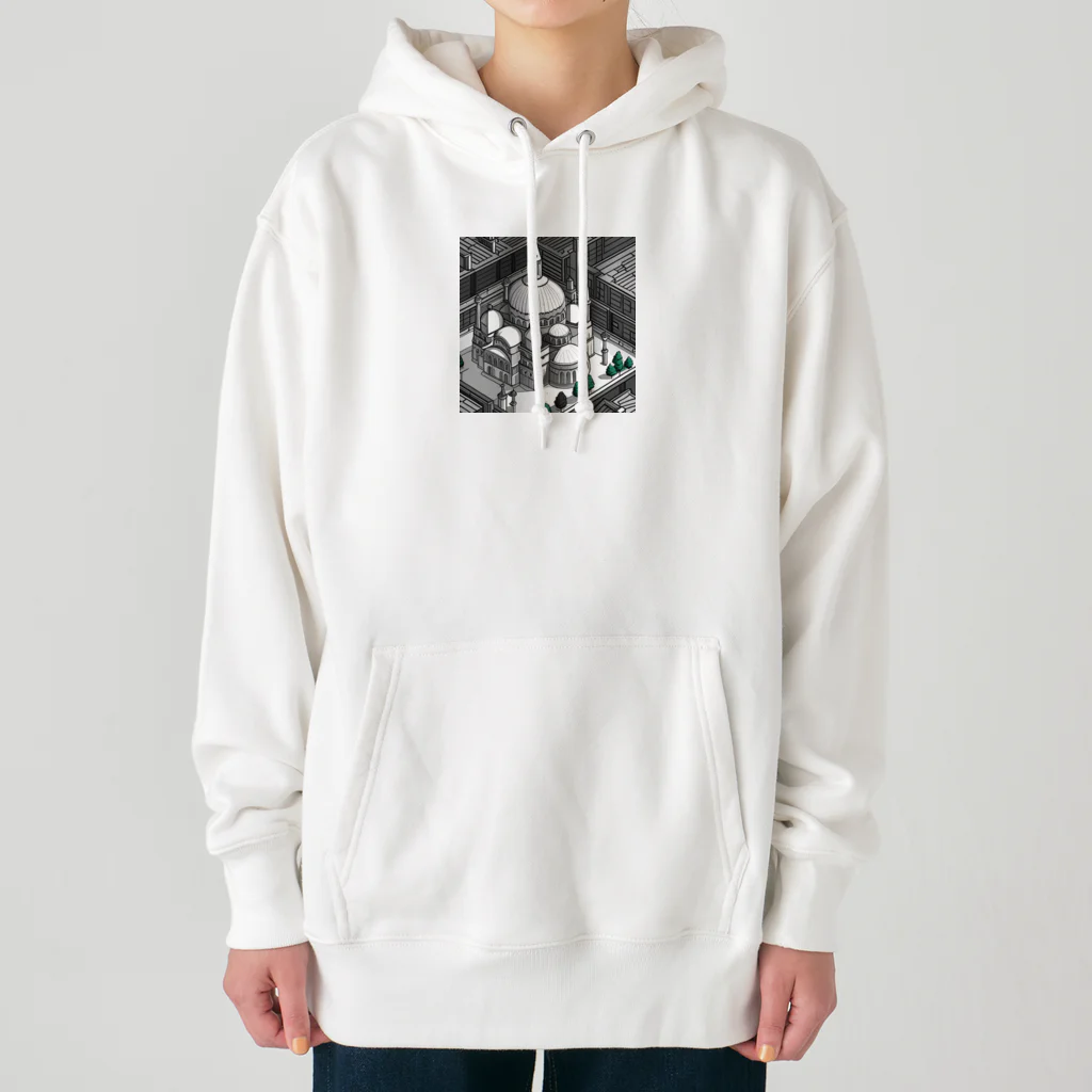 YoMiTの有名な観光スポットイメージ画像：イスタンブールのアヤソフィア（トルコ） Heavyweight Hoodie