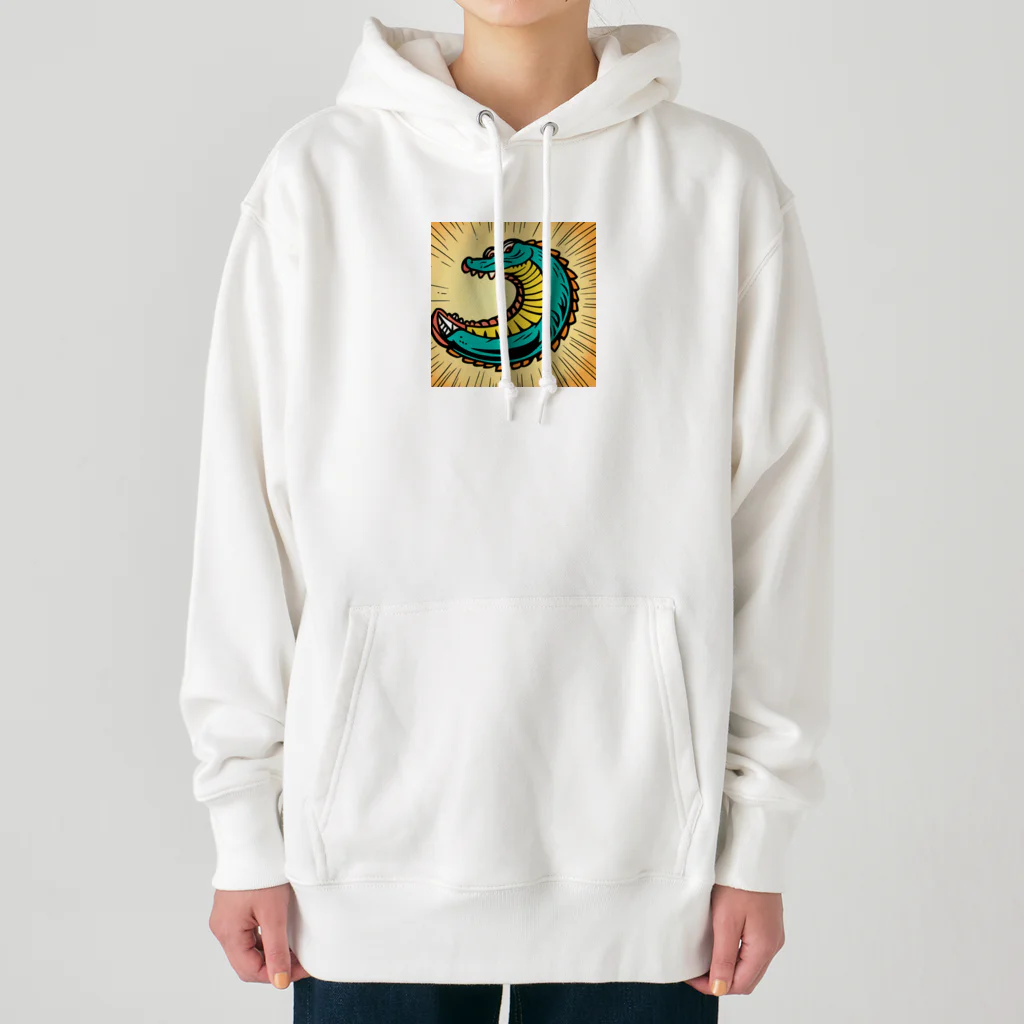 もしもショップの可愛いワニ Heavyweight Hoodie