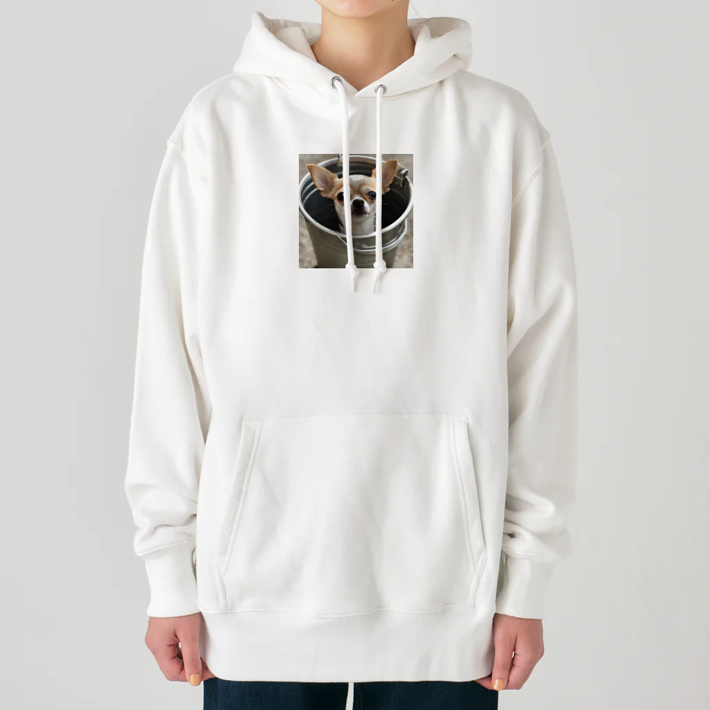 xdaのバケツに入ったチワワ Heavyweight Hoodie