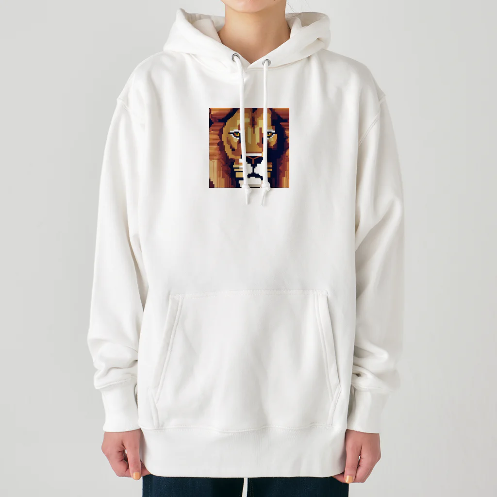 DJシャークのドット絵ライオン Heavyweight Hoodie