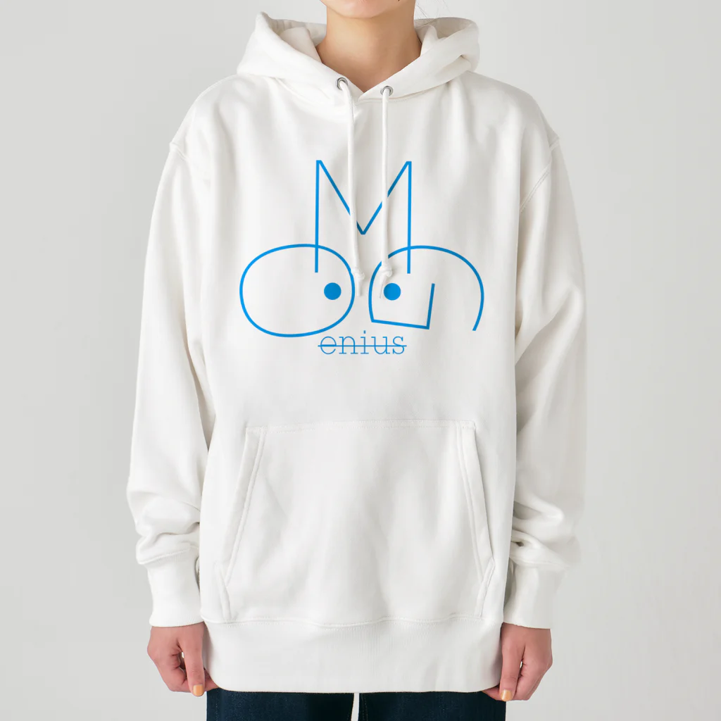  Genius is here.のOmg enius  Heavyweight Hoodie