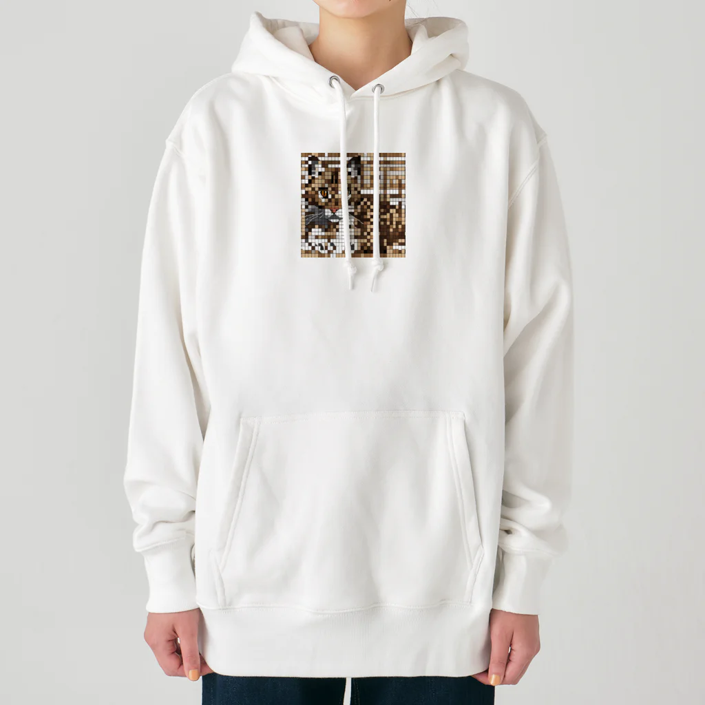 kindonesiaのドット絵のベンガルキャット Heavyweight Hoodie