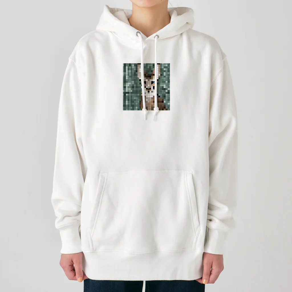 kindonesiaのドット絵のヒマラヤンキャット Heavyweight Hoodie