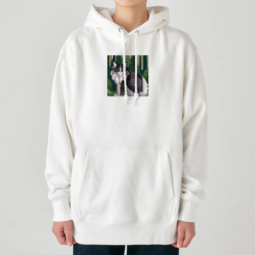 kindonesiaのドット絵のアメリカンショートヘア Heavyweight Hoodie