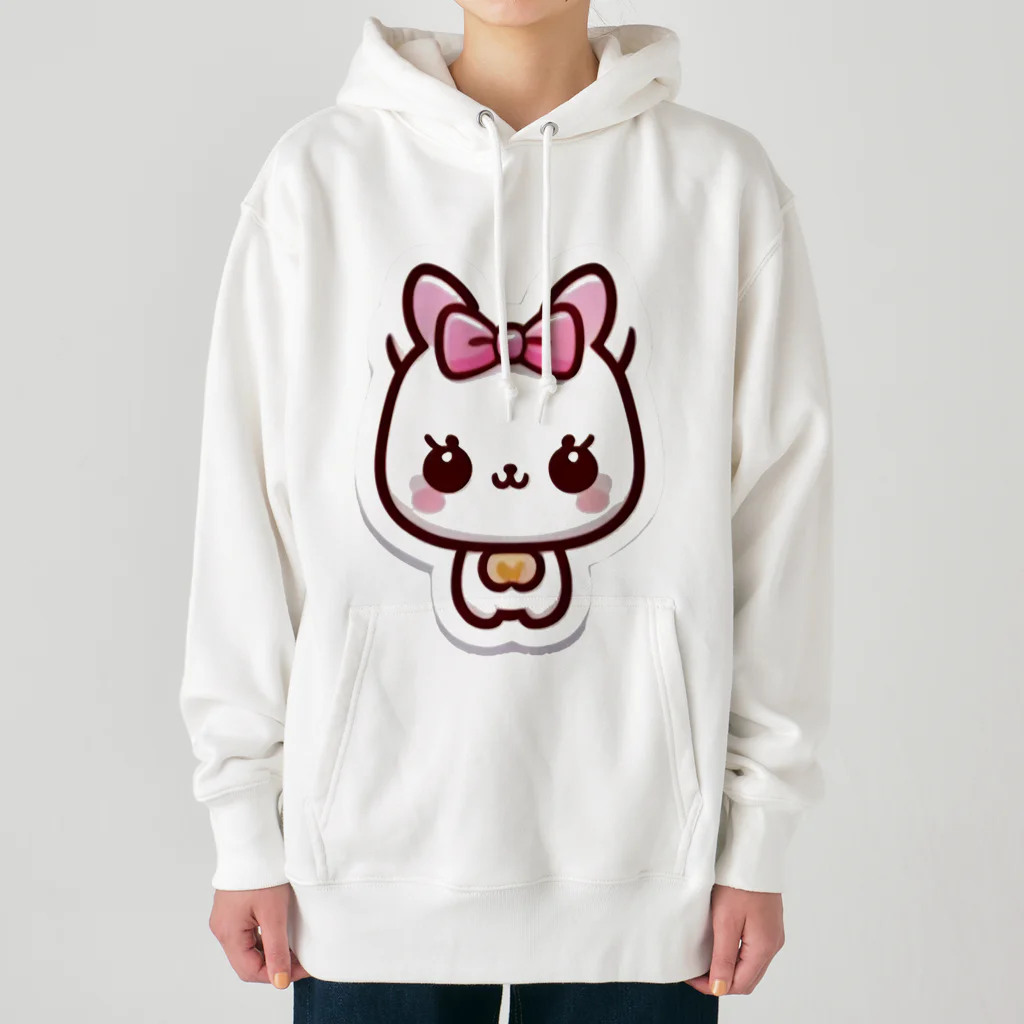 ほっこりデザインスタジオの癒しの白猫グッズ～あなたの心にふれる白い天使～ Heavyweight Hoodie