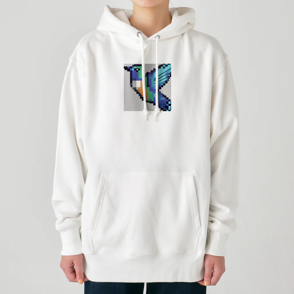 hamusutaroのハチドリピクセルアート Heavyweight Hoodie