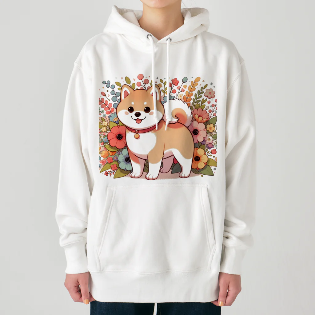 uyuyoshieの可愛い柴犬 Heavyweight Hoodie