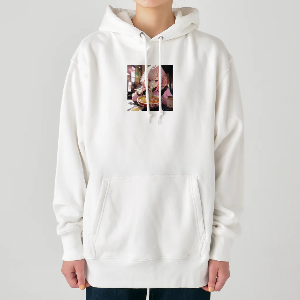 ぶーたんのラーメンをたべる女の子 Heavyweight Hoodie