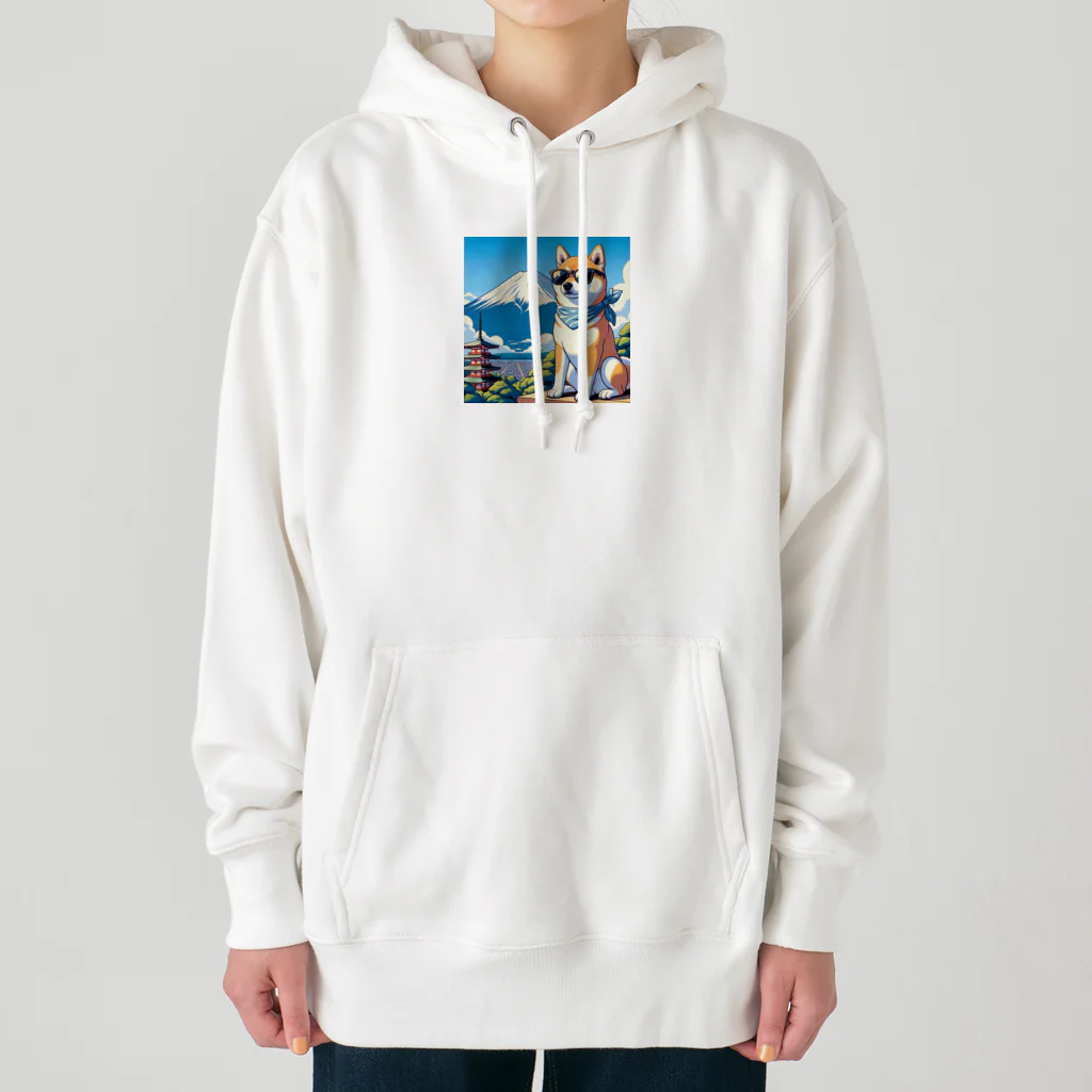 ピヨっこのサングラス犬　【銀次郎】 Heavyweight Hoodie