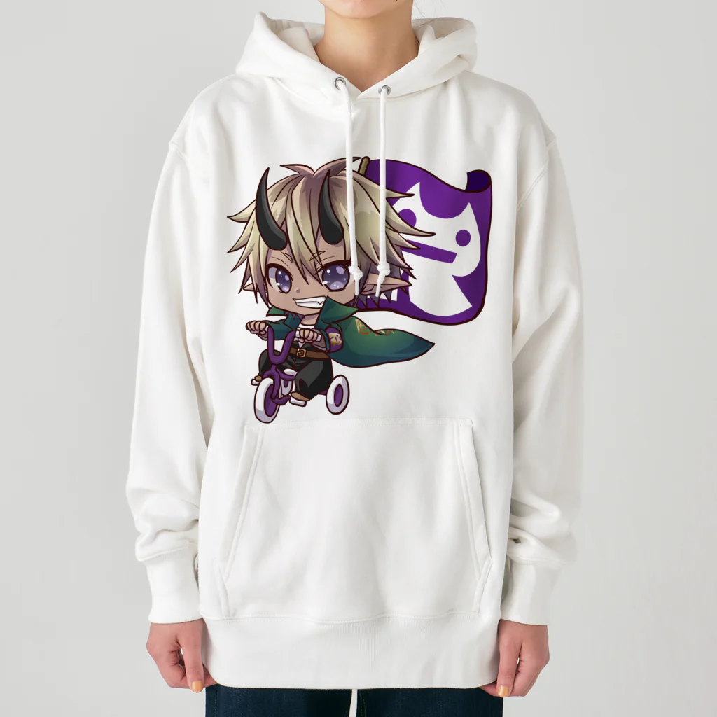 ロキのロキロキ団三輪車アバ雷炎ちゃん Heavyweight Hoodie